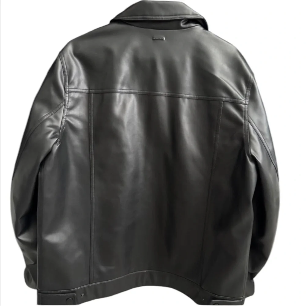 Michael Kors Kingbury Faux Leather Trucker Jacket - Picture 3 of 7